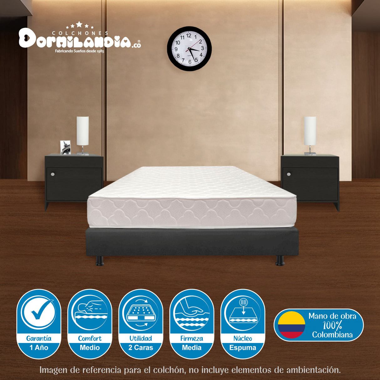 Colchón Multisleep Blanco Sencillo 90 X 190 Cm Firmeza Medio Doble Faz - COLCHONES | Bylmo