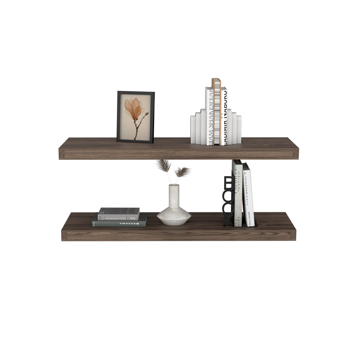 Set de 2 Repisas Coñac 80x3.8cm Rectangular Minimalista - REPISAS | Bylmo