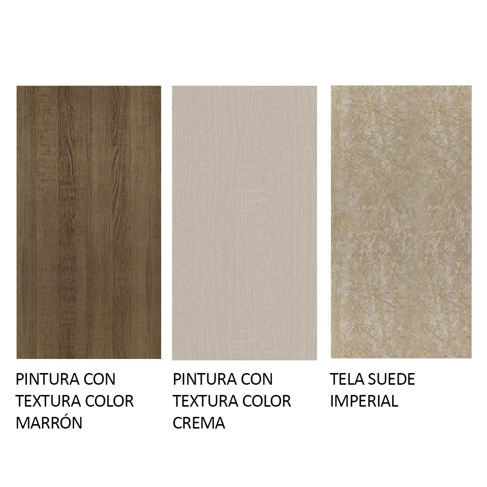 Combo Comedor y Sillas Sabrina Marron y Crema 160x79cm Cuadrado de Cuatro Puestos con Cuatro Sillas - COMEDORES | Bylmo