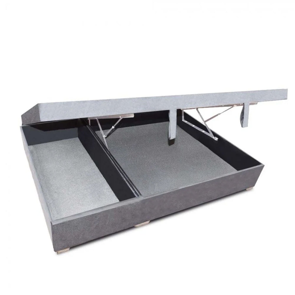 Cama Baúl Sall Gris 140x43Cm Para Cochón Doble 140 X 190 Cm Con Cajones - CAMAS | Bylmo