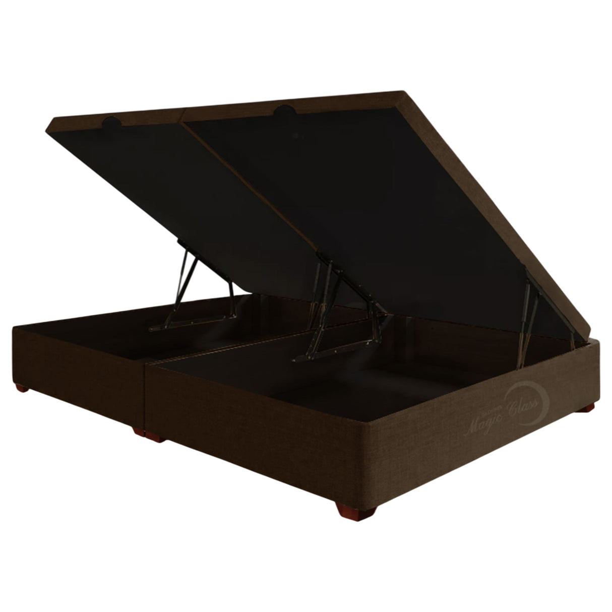 Cama Baúl Cafe 140x43Cm Para Cochón Doble 140 X 190 Cm de Apertura Hidráulica - CAMAS | Bylmo