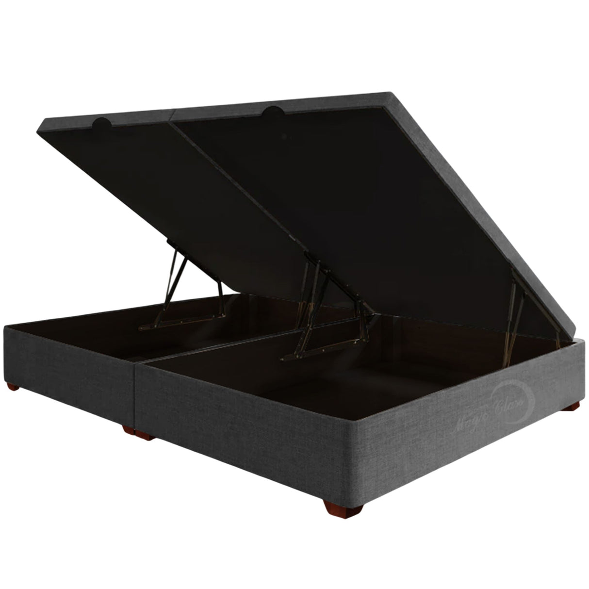 Cama Baúl Gris 140x43Cm Para Cochón Doble 140 X 190 Cm de Apertura Hidráulica - CAMAS | Bylmo