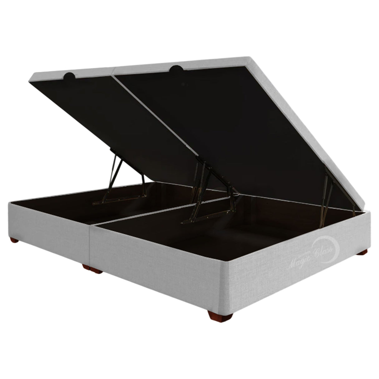 Cama Baúl Blanco 160x43Cm Para Cochón Queen 160 X 190 Cm de Apertura Hidráulica - CAMAS | Bylmo