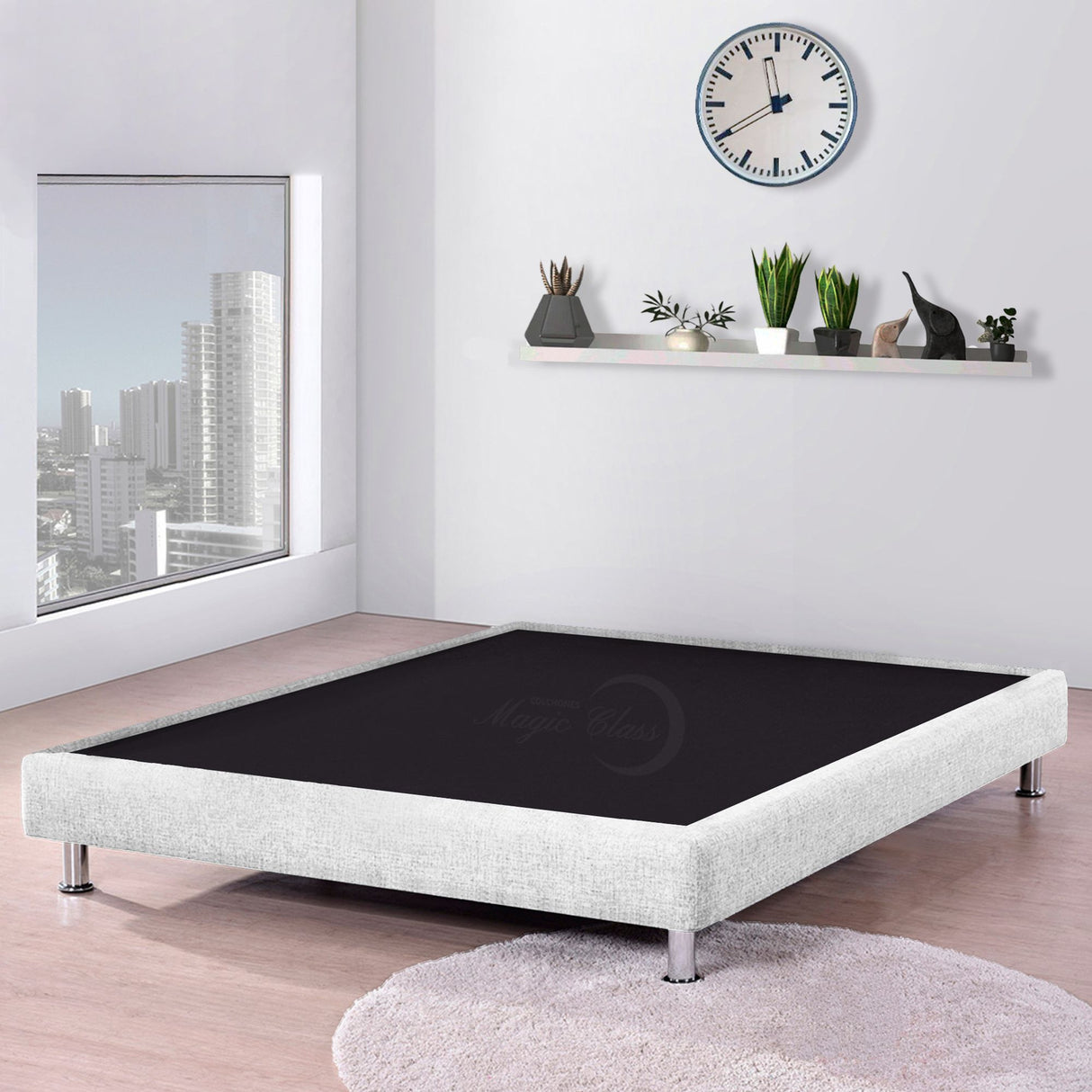 Base Cama Blanco 90x30Cm Para Cochón Sencillo 90 X 190 Cm Con Pestaña - CAMAS | Bylmo