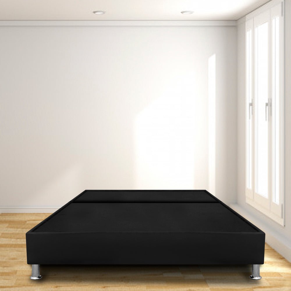 Base Cama Dividida Negro 160x30Cm Para Cochón Queen 160 X 190 Cm Con Pestaña - CAMAS | Bylmo