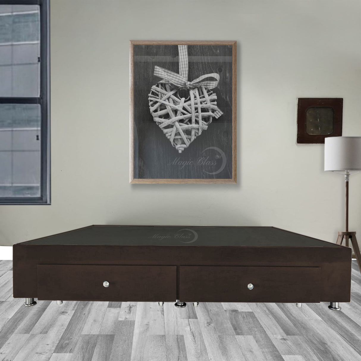 Base Cama Cafe 90x40Cm Para Cochón Sencillo 90 X 190 Cm Con Cajones - CAMAS | Bylmo