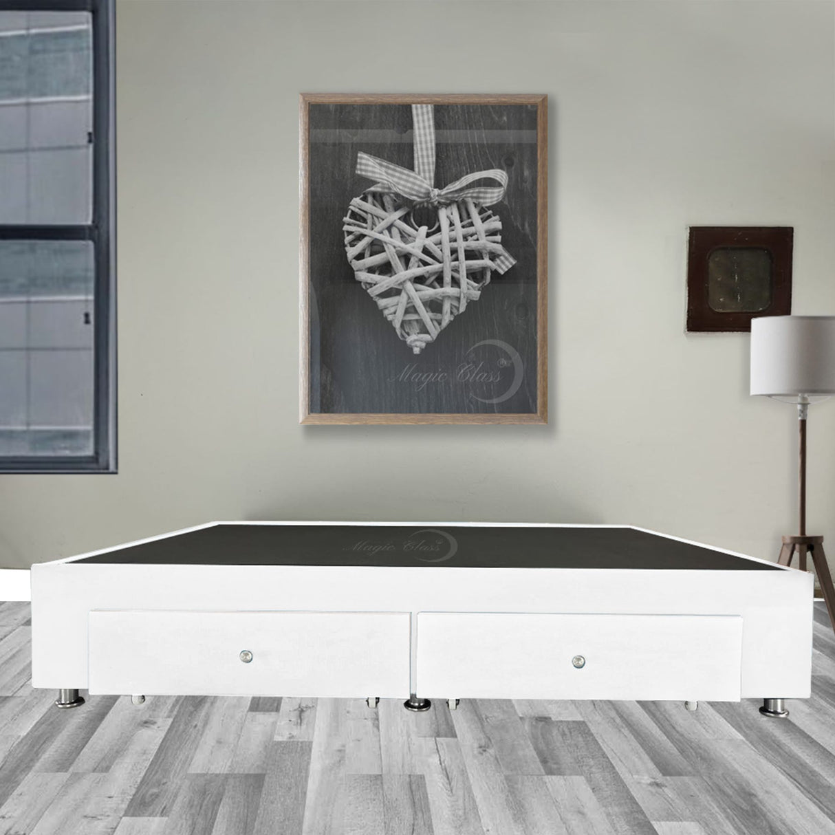 Base Cama Blanco 140x40Cm Para Cochón Doble 140 X 190 Cm Con Cajones - CAMAS | Bylmo