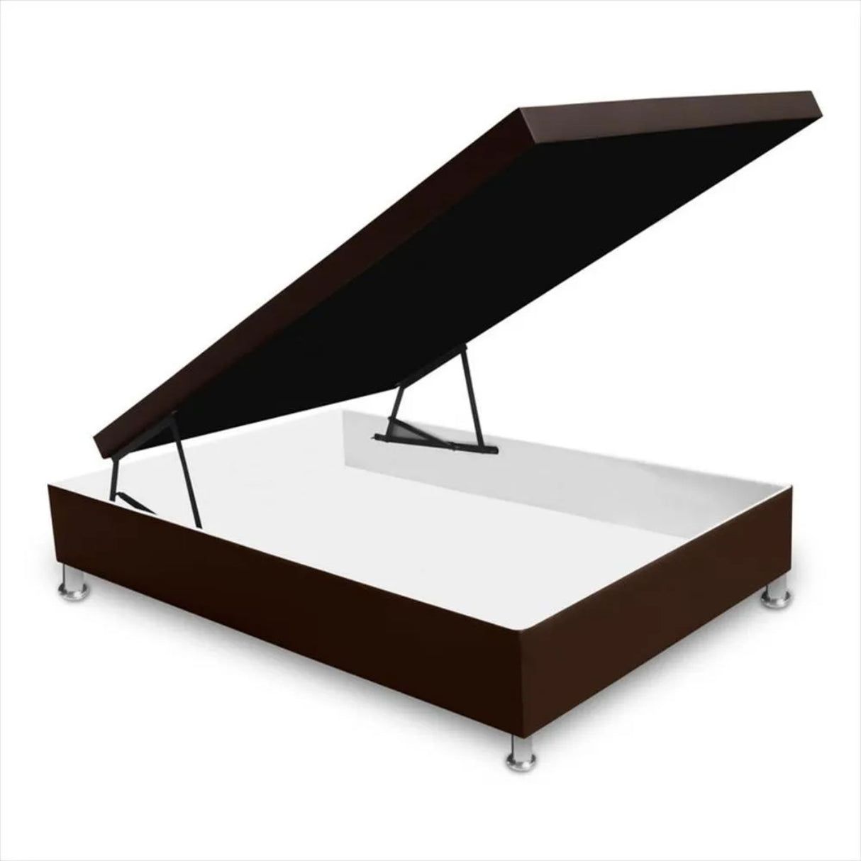 Cama Baúl Cafe 120x43Cm Para Cochón Semidoble 120 X 190 Cm de Apertura Vertical - CAMAS | Bylmo