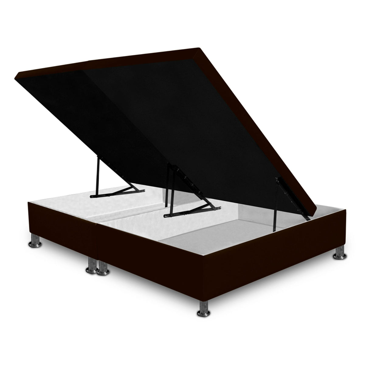 Cama Baúl Cafe 160x43Cm Para Cochón Queen 160 X 190 Cm Dividida - CAMAS | Bylmo