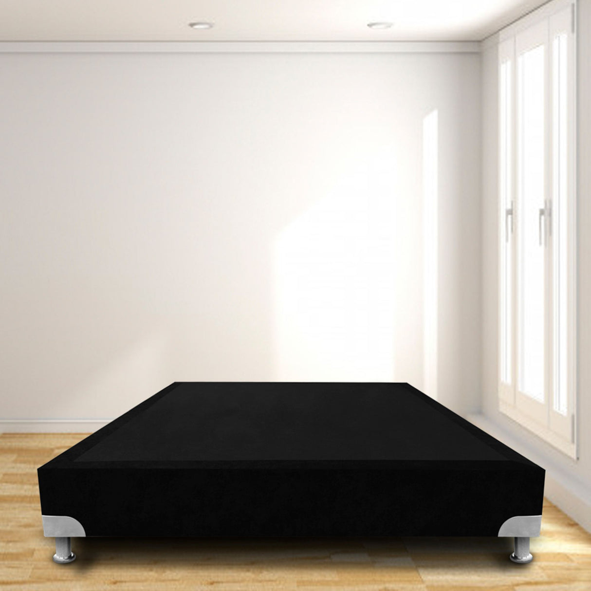 Base Cama Boston Negro 140x30Cm Para Cochón Doble 140 X 190 Cm - CAMAS | Bylmo