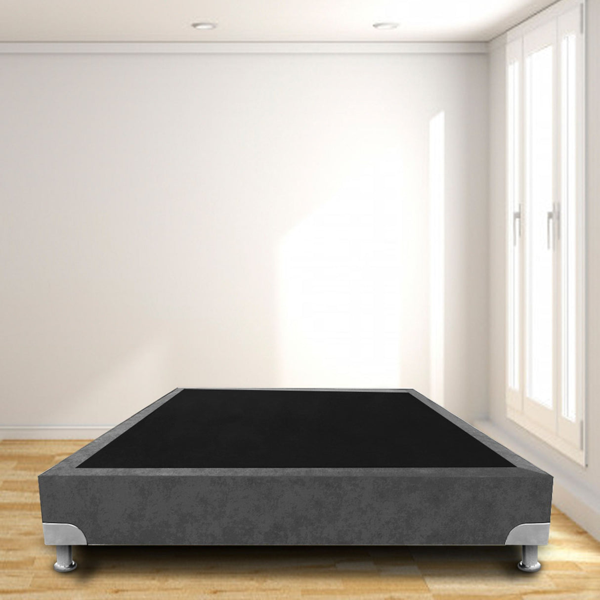 Base Cama Boston Gris 140x30Cm Para Cochón Doble 140 X 190 Cm - CAMAS | Bylmo