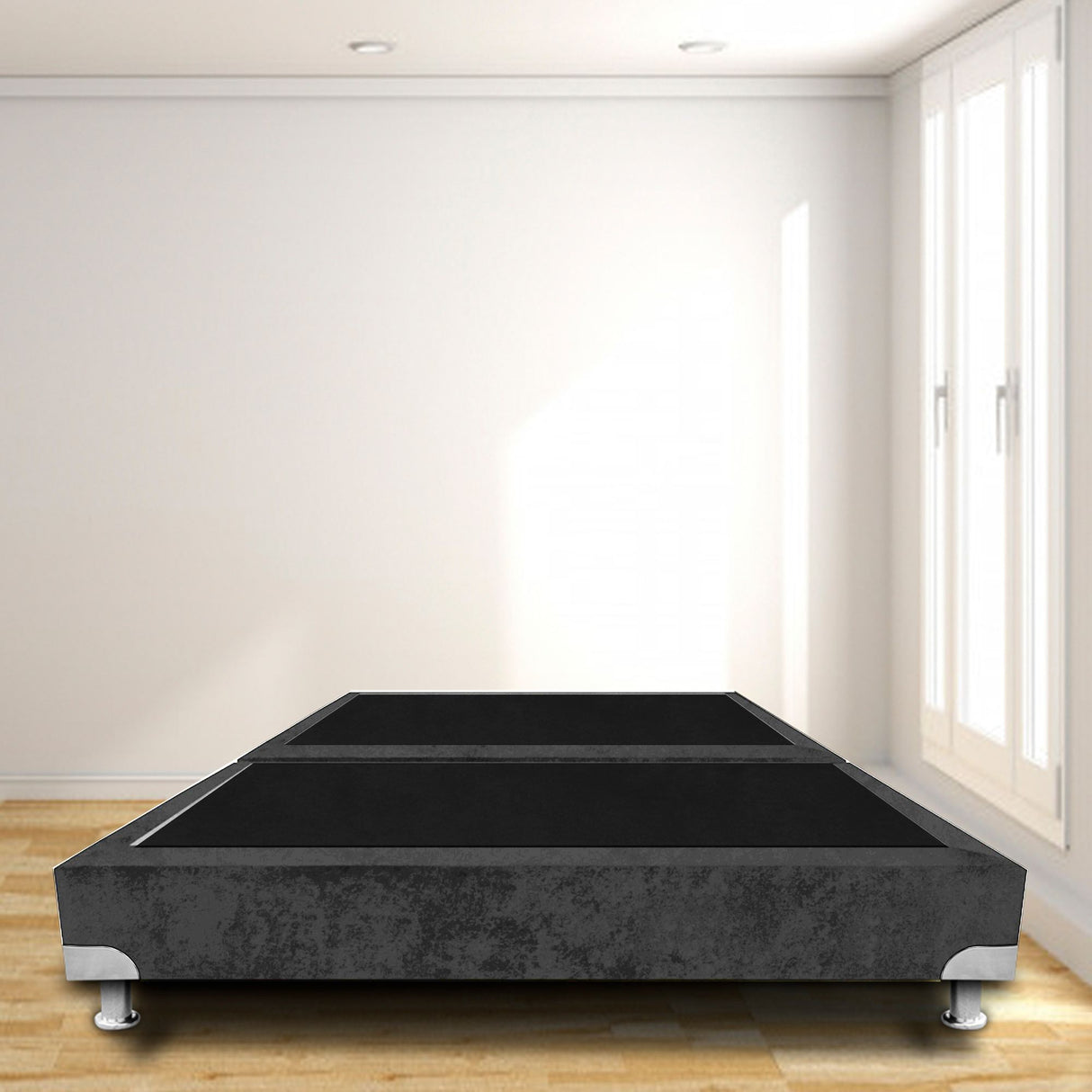 Base Cama Dividida Boston Gris 140x30Cm Para Cochón Doble 140 X 190 Cm - CAMAS | Bylmo
