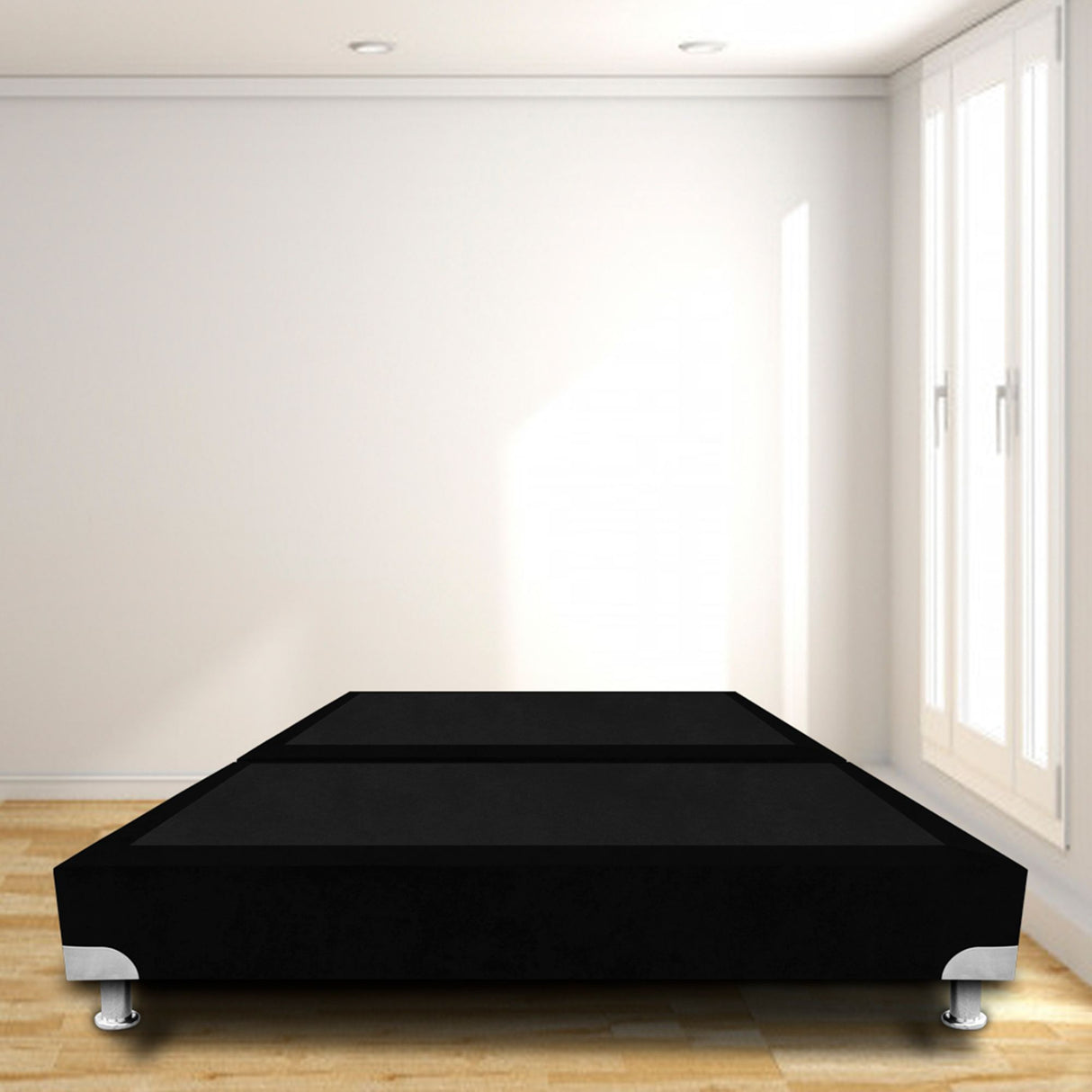 Base Cama Dividida Boston Negro 200x30Cm Para Cochón King 200 X 200 Cm - CAMAS | Bylmo