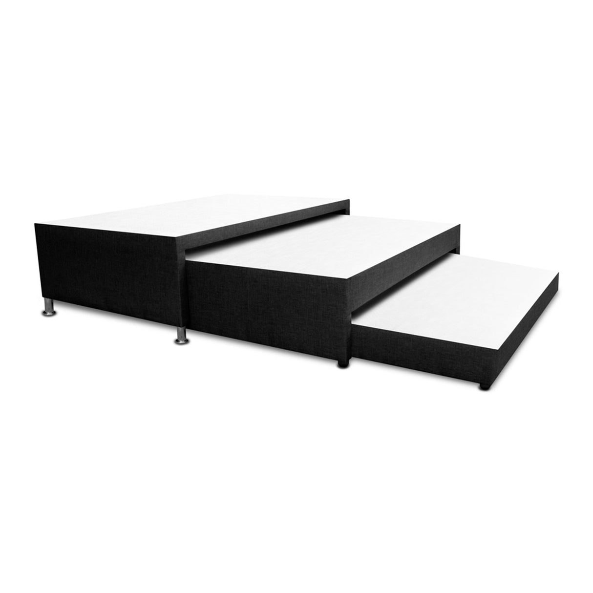Cama Nido Negro 90x60Cm Para Cochón Sencillo 90 X 190 Cm De Tres Niveles - CAMAS | Bylmo