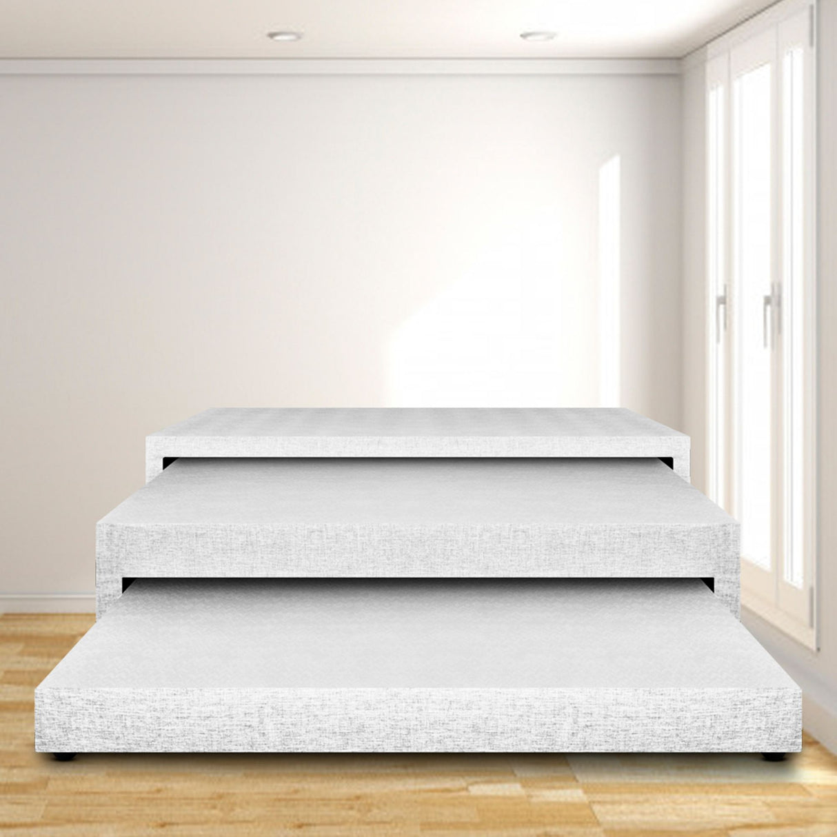 Cama Nido Blanco 100x60Cm Para Cochón Sencillo 100 X 190 Cm De Tres Niveles - CAMAS | Bylmo
