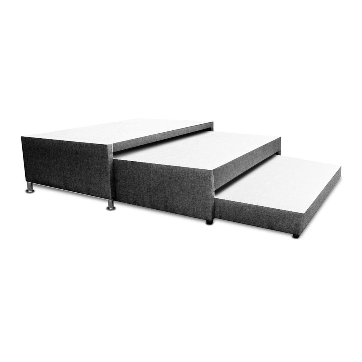 Cama Nido Gris 100x60Cm Para Cochón Sencillo 100 X 190 Cm De Tres Niveles - CAMAS | Bylmo