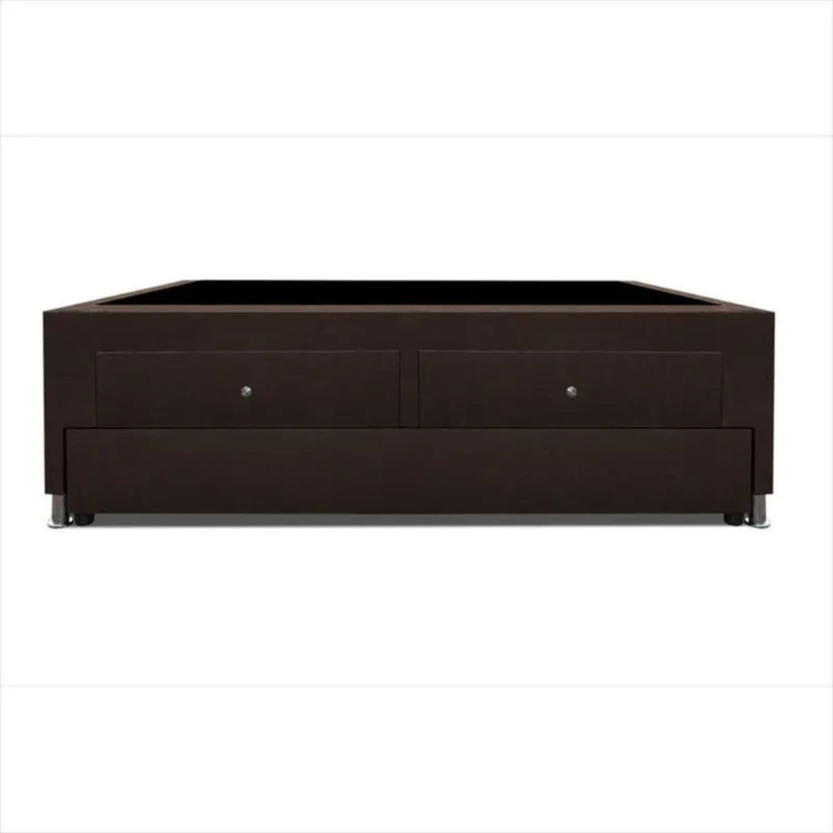 Cama Nido Cafe 100x60Cm Para Cochón Sencillo 100 X 190 Cm Con Baúl y Cajones - CAMAS | Bylmo