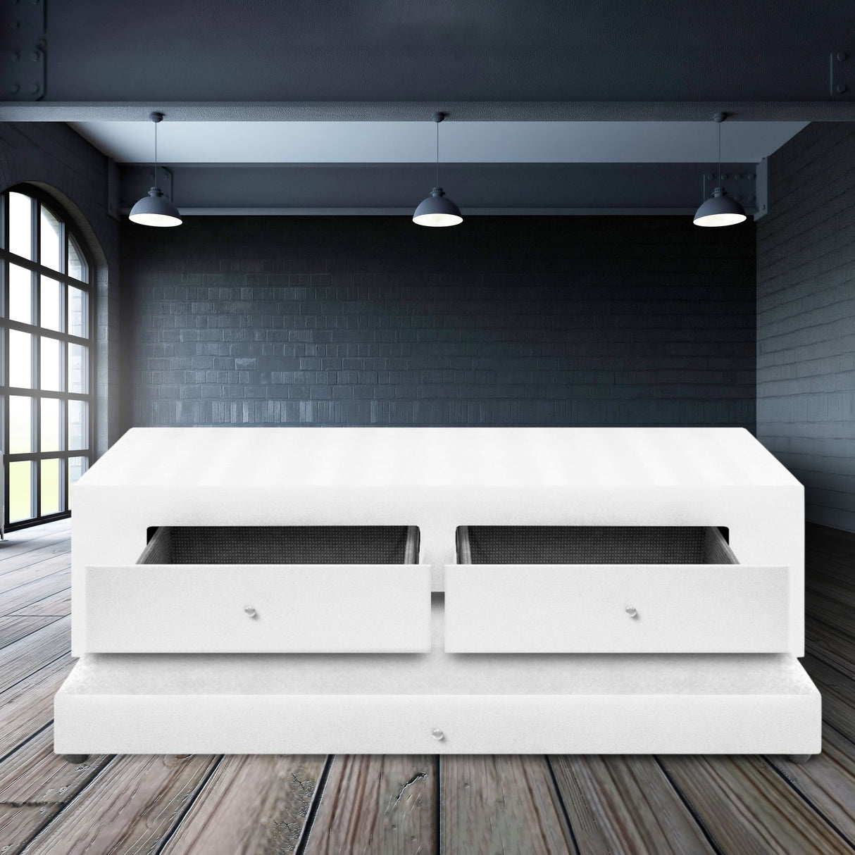 Cama Nido Duplex Blanco 90x60Cm Para Cochón Sencillo 90 X 190 Cm Con Cajones - CAMAS | Bylmo
