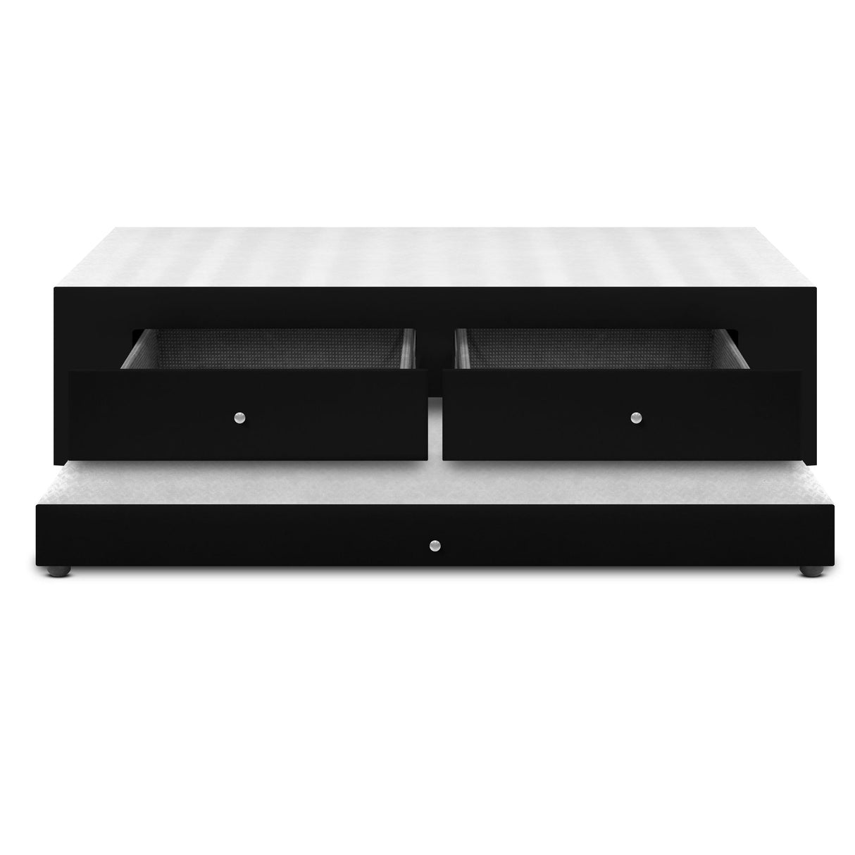 Cama Nido Duplex Negro 140x60Cm Para Cochón Doble 140 X 190 Cm Con Cajones - CAMAS | Bylmo