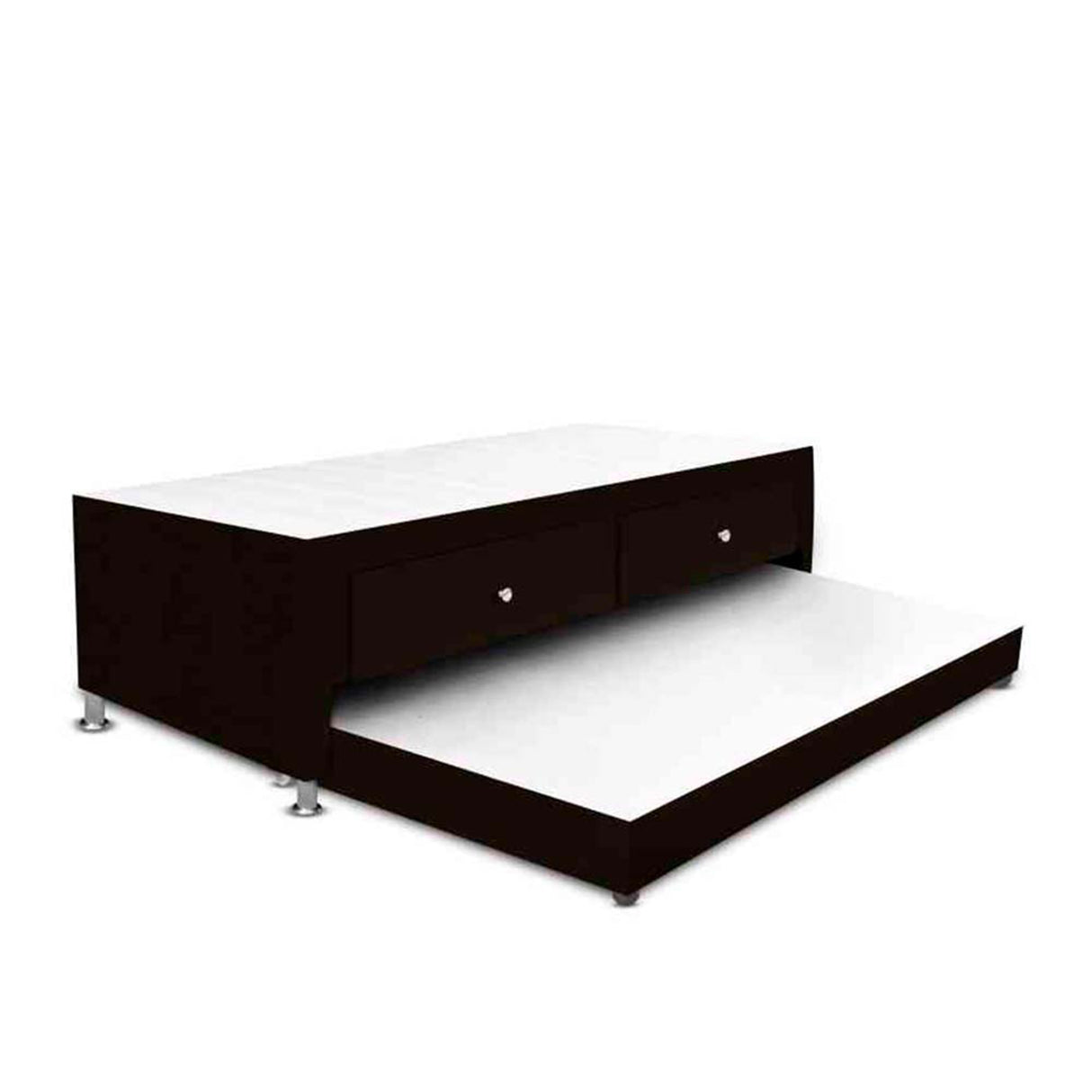 Cama Nido Duplex Cafe 90x60Cm Para Cochón Sencillo 90 X 190 Cm con Cajones y Colchones Incorporados - CAMAS | Bylmo