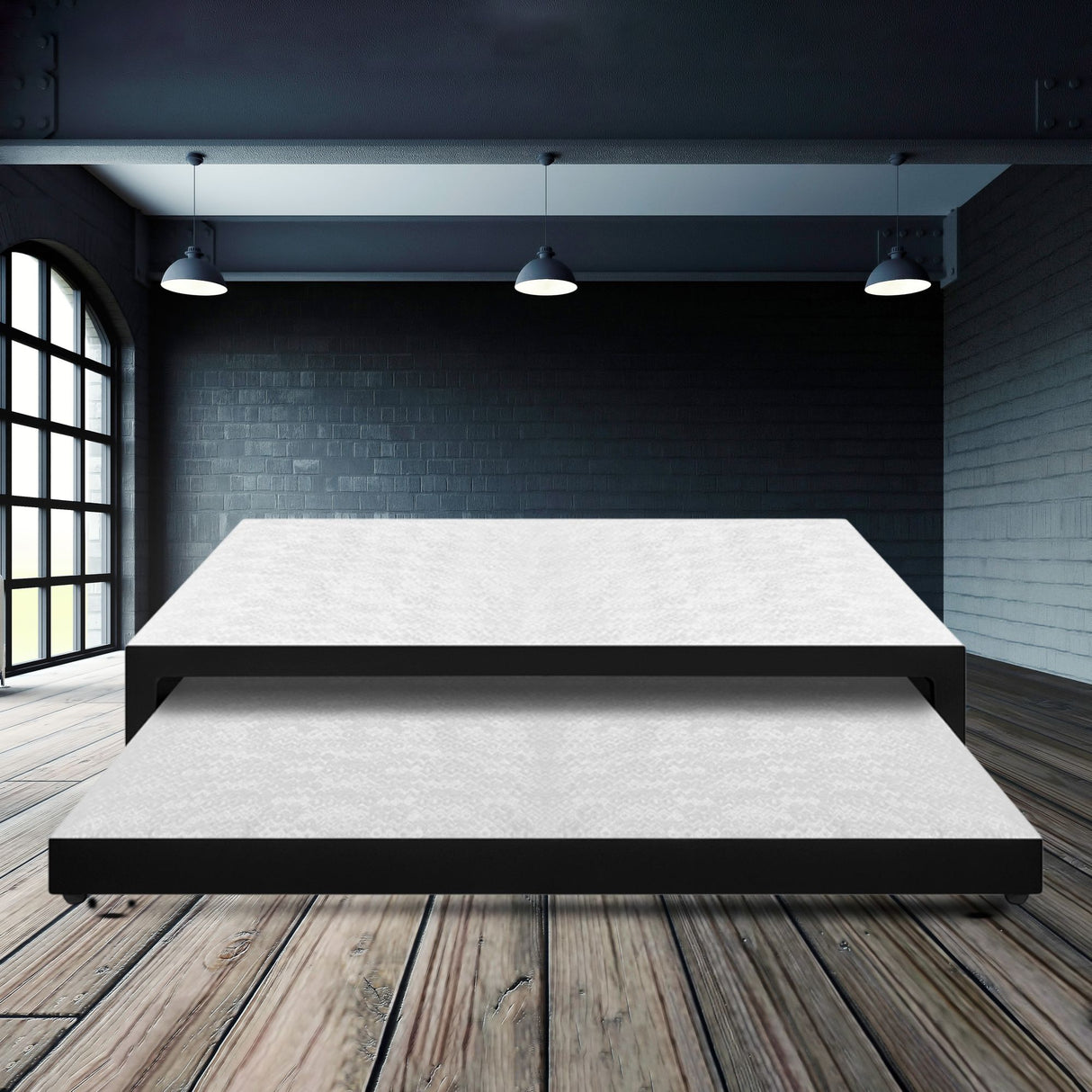 Cama Nido Duplex Negro 140x40Cm Para Cochón Doble 140 X 190 Cm - CAMAS | Bylmo
