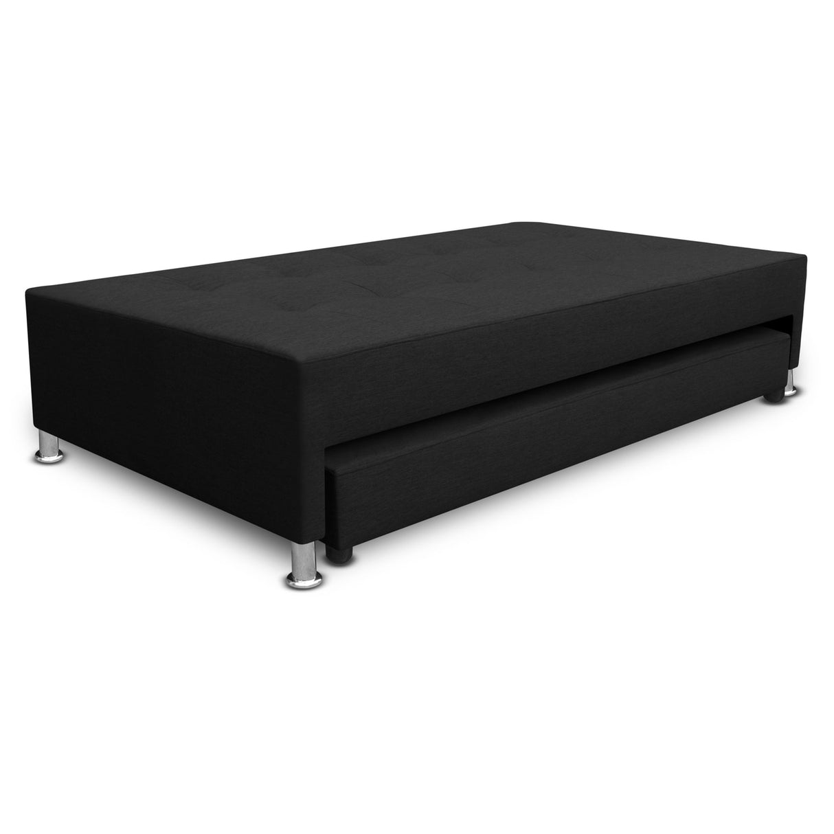 Cama Nido Duplex Jafar Negro 90x48Cm Para Cochón Sencillo 90 X 190 Cm con Colchones Incorporados - CAMAS | Bylmo