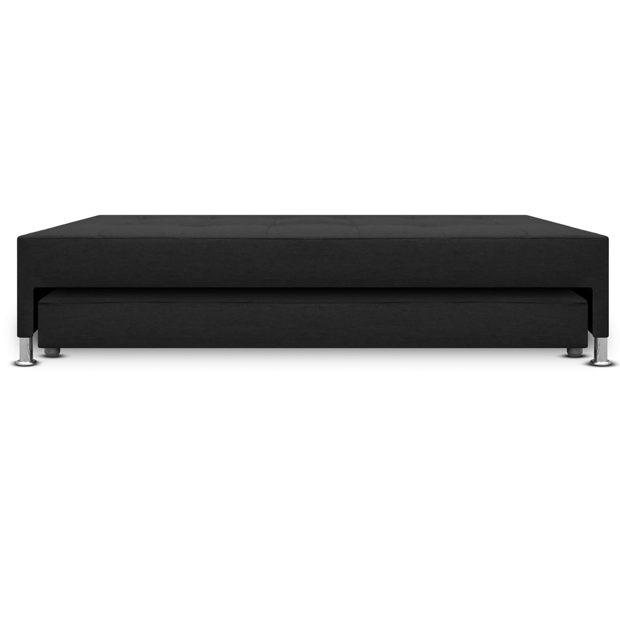 Cama Nido Duplex Jafar Negro 100x48Cm Para Cochón Sencillo 100 X 190 Cm con Colchones Incorporados - CAMAS | Bylmo