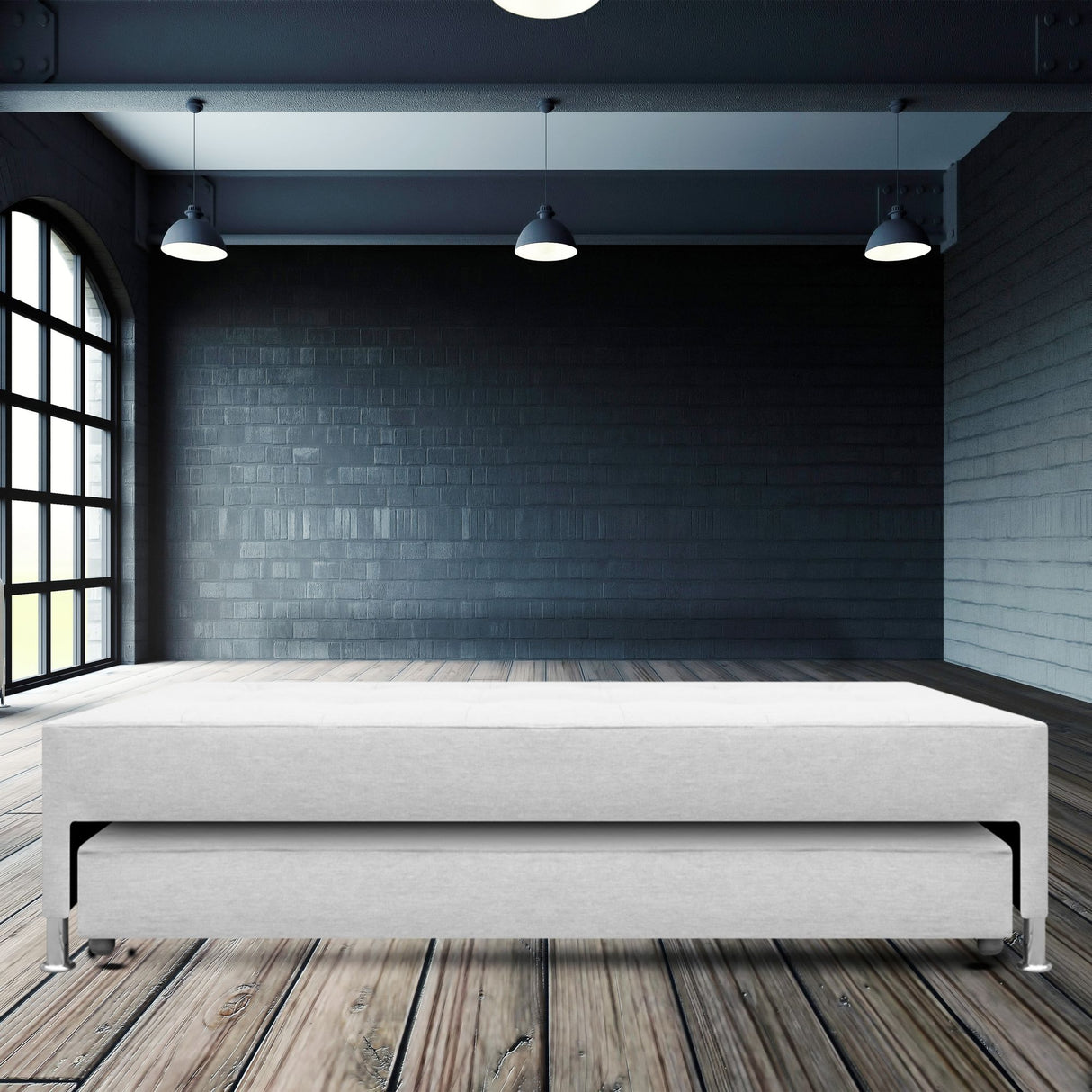 Cama Nido Duplex Jafar Blanco 140x48Cm Para Cochón Doble 140 X 190 Cm con Colchones Incorporados - CAMAS | Bylmo