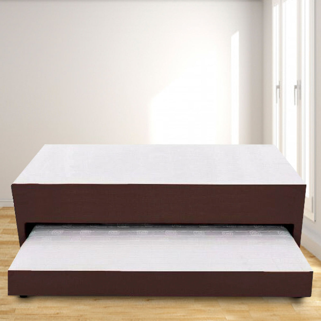 Cama Nido Duplex Cafe 90x48Cm Para Cochón Sencillo 90 X 190 Cm con Colchones Incorporados - CAMAS | Bylmo