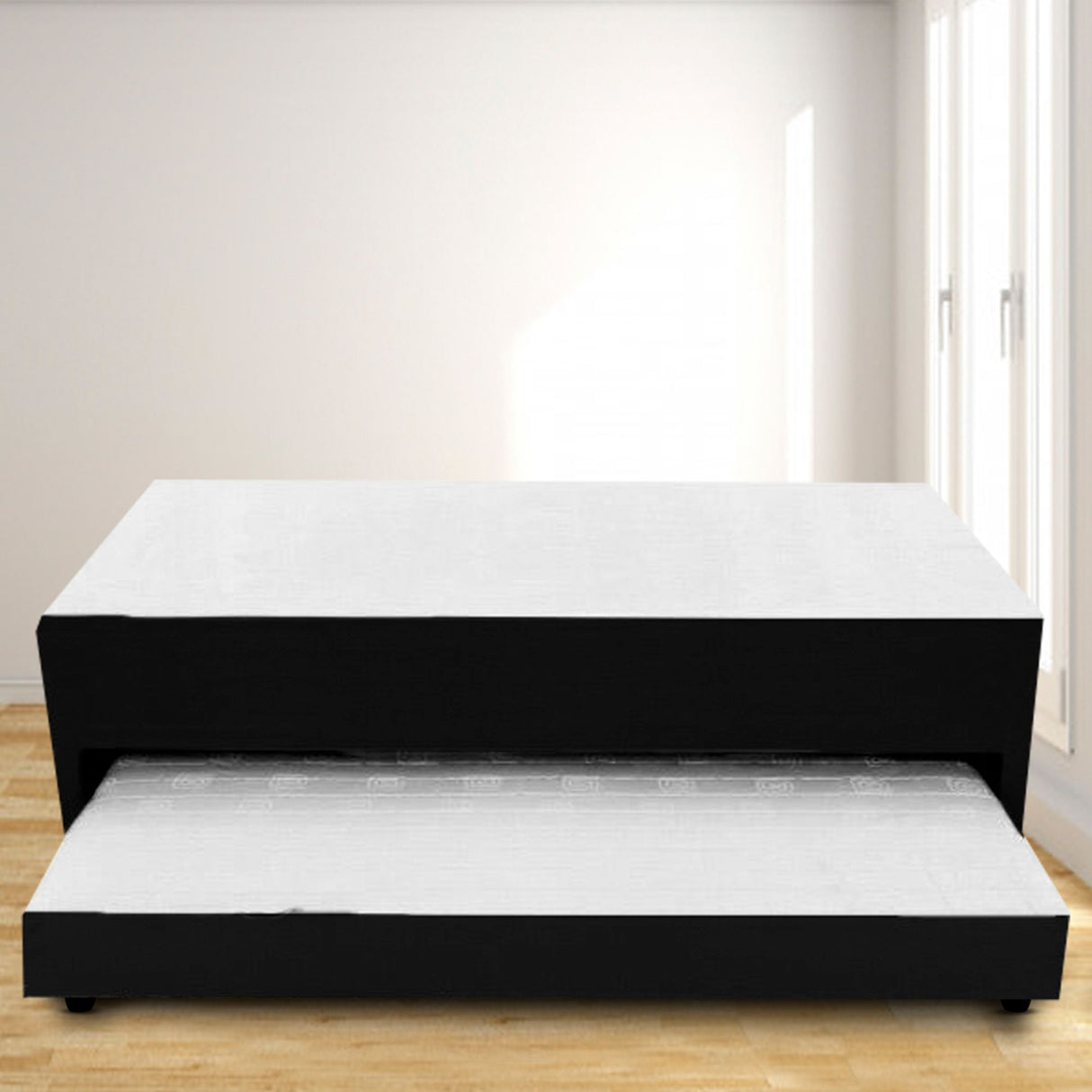 Cama Nido Duplex Negro 120x48Cm Para Cochón Semidoble 120 X 190 Cm con Colchones Incorporados - CAMAS | Bylmo