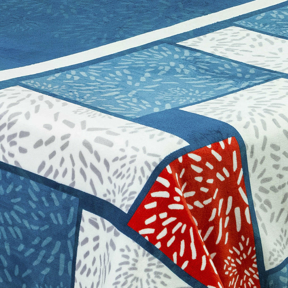 Cobija Ovejera Azul 180x250cm Cuadros Y Rectangulos Extrasuave - COBIJAS Y MANTAS | Bylmo