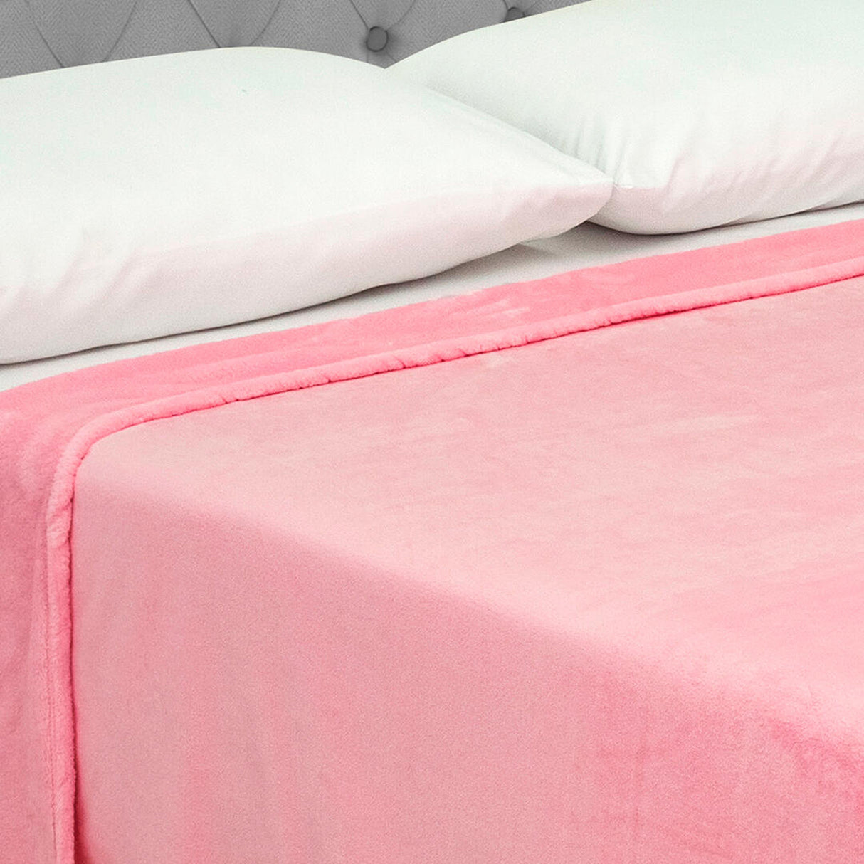 Cobija Soft Rosado 180x200cm Fondo Entero Extrasuave - COBIJAS Y MANTAS | Bylmo