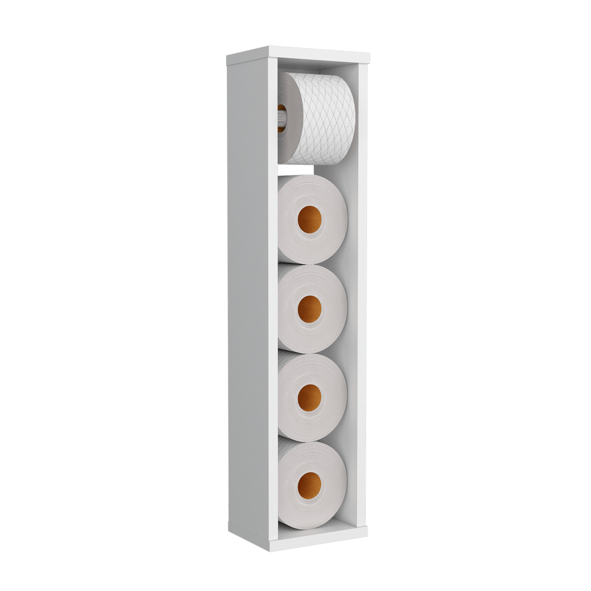 Organizador de Papel Higiénico Bali Blanco 16.6x71cm Flotante con Porta Rollo - OTROS MUEBLES PARA BANHO | Bylmo