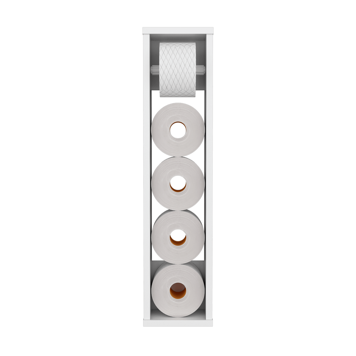 Organizador de Papel Higiénico Bali Blanco 16.6x71cm Flotante con Porta Rollo - OTROS MUEBLES PARA BANHO | Bylmo