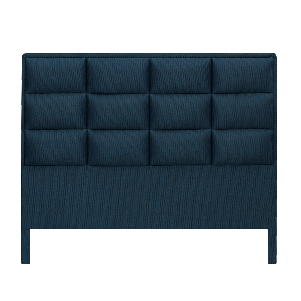 Cabecero Londres Azul 120x120cm con Acabado Abullonado para Cama Semidoble - CABECEROS | Bylmo