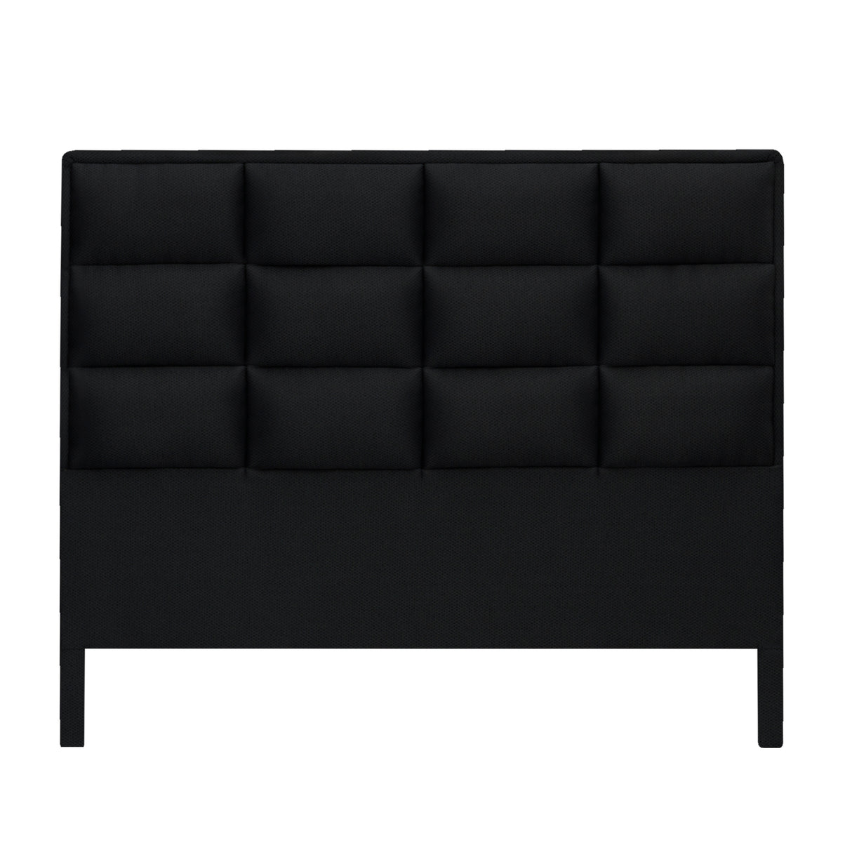 Cabecero Londres Negro 120x120cm con Acabado Abullonado para Cama Semidoble - CABECEROS | Bylmo