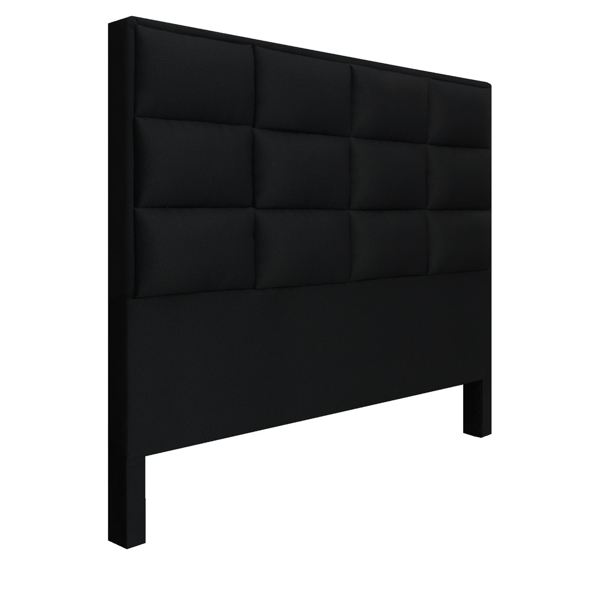 Cabecero Londres Negro 140x120cm con Acabado Abullonado para Cama Doble - CABECEROS | Bylmo