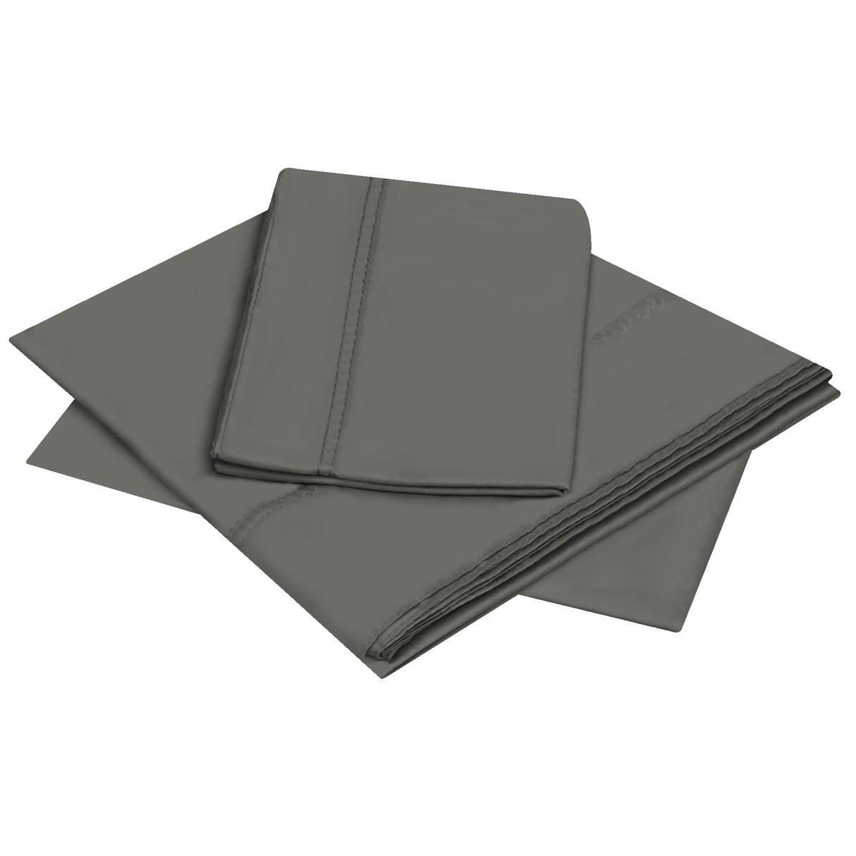Juego de Sabanas Gris para Cama Semidoble 120 X 190 Cm Hipoelergénicas y Antiácaros - SABANAS | Bylmo