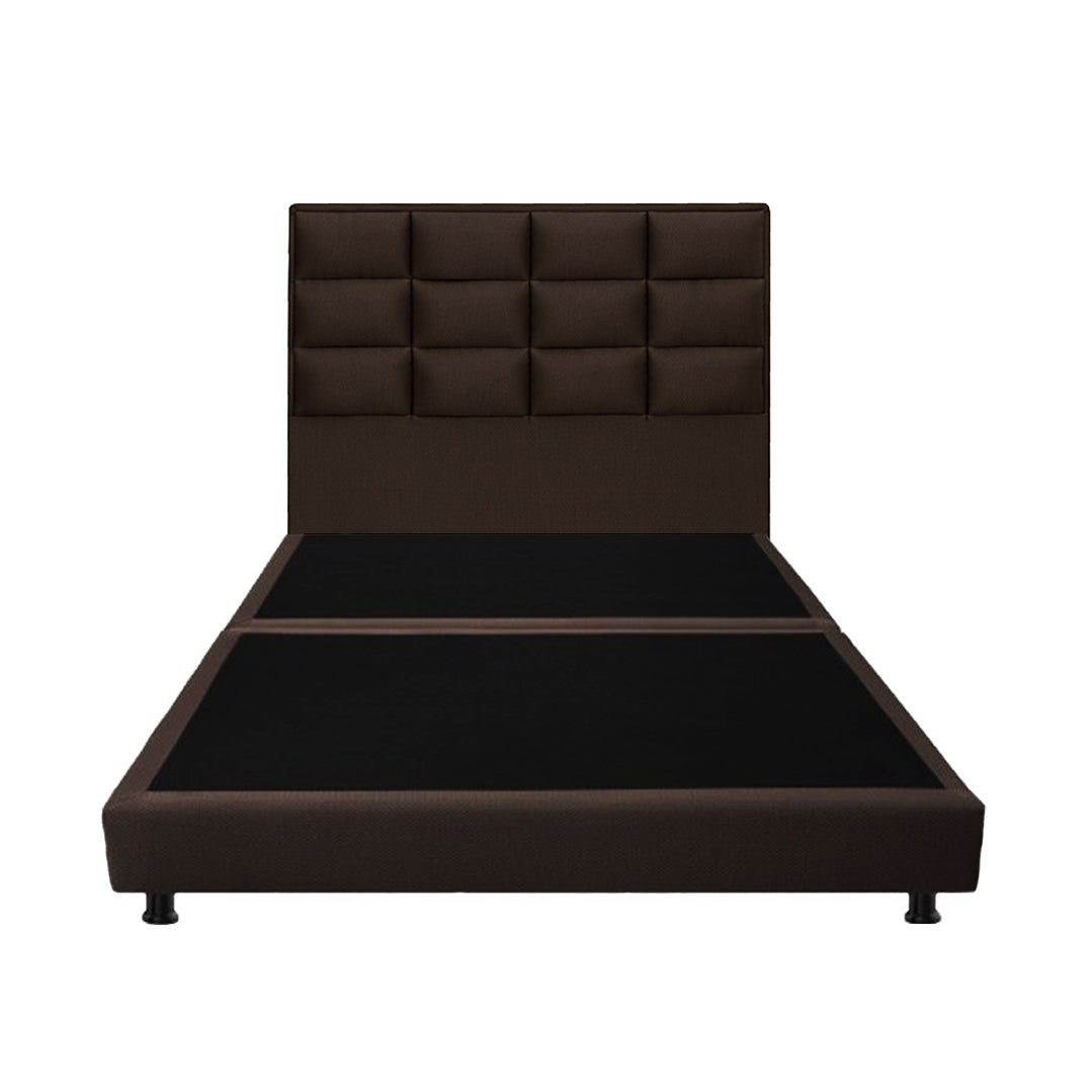 Combo Base Cama Dividida y Cabecero Londres Cafe 160x190cm Con Patas - CAMAS | Bylmo