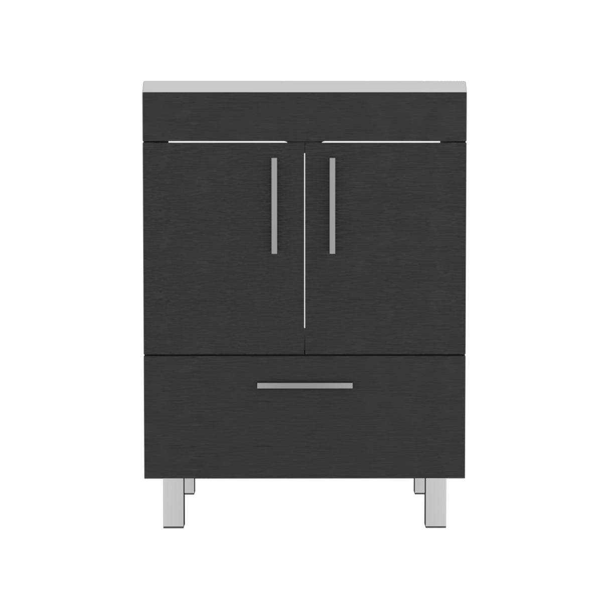 Mueble para Lavamanos Velloc Wengue 60x85cm con Lavamanos y Un Cajón - MUEBLES PARA LAVAMANOS | Bylmo