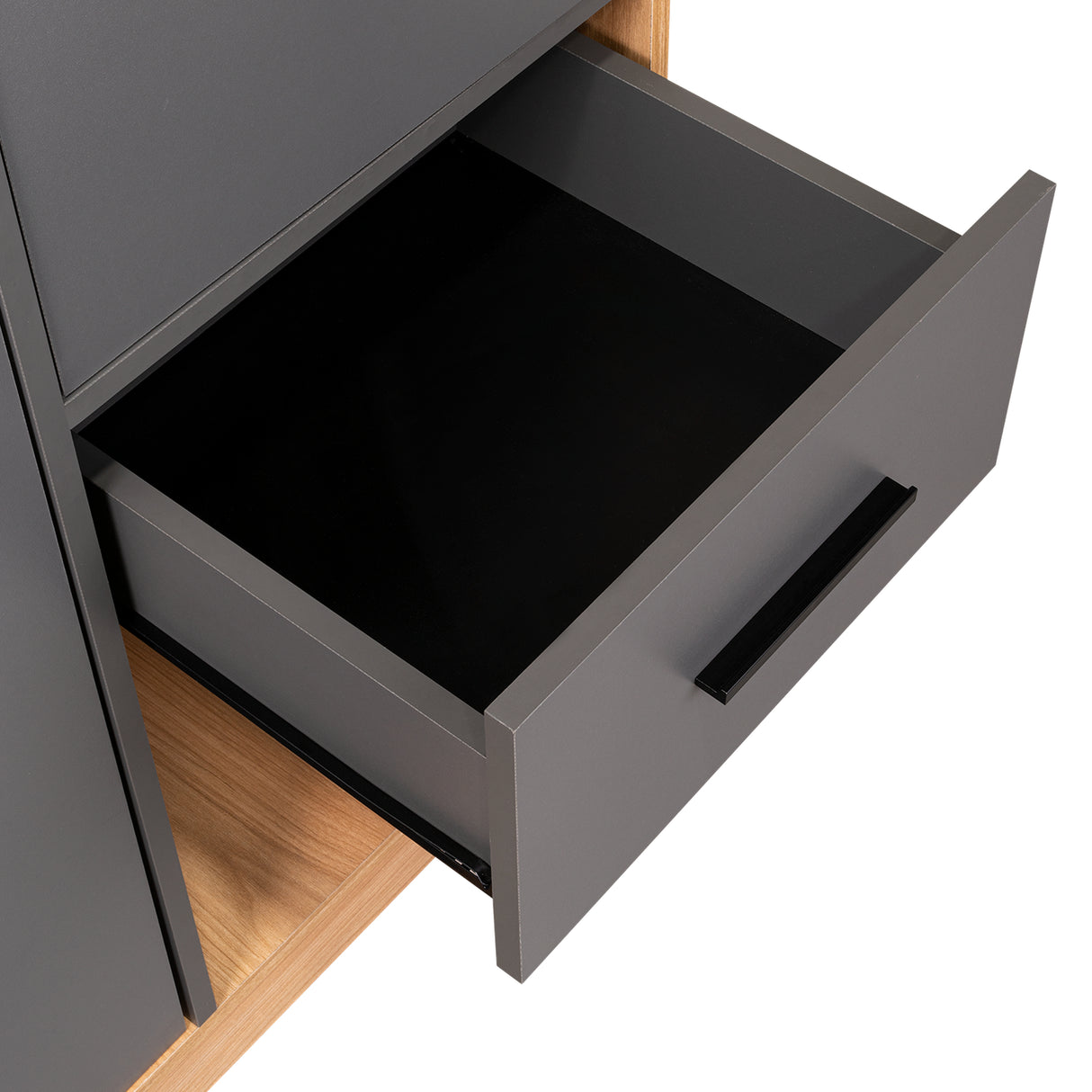 Closet Alder Plomo y Fresno Europeo 90.1x180cm Con Un Cajón y Dos Puertas - CLOSETS | Bylmo