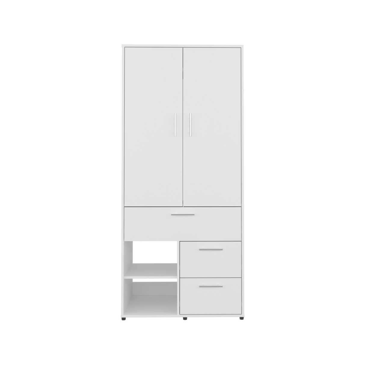 Closet Alpine Blanco 80.2x179.6cm Con Tres Cajones y Dos Puertas - CLOSETS | Bylmo