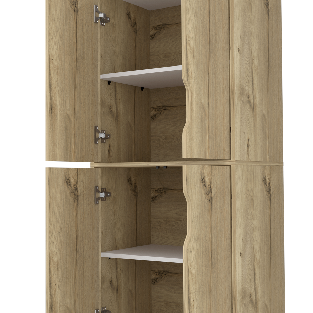 Alacena Bi color Duna y Blanco 60x150.7cm Con Cuatro Puertas - ALACENAS Y MUEBLES MICROONDAS | Bylmo
