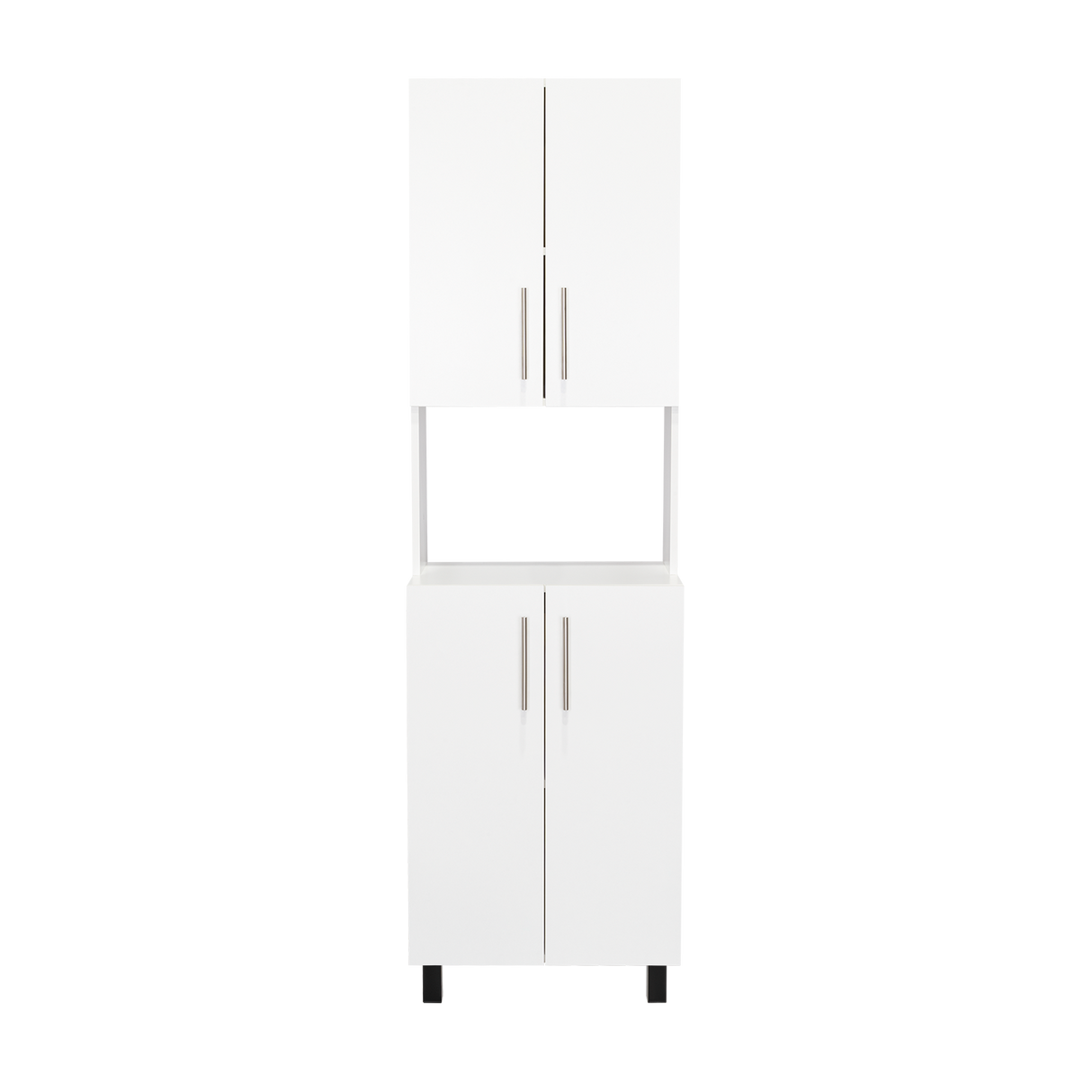 Alacena Linden Blanco 56.3x195cm Con Cuatro Puertas - ALACENAS Y MUEBLES MICROONDAS | Bylmo