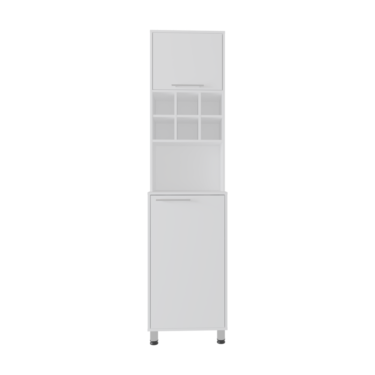 Alacena Attica Blanco 50x204cm Con Dos Puertas - ALACENAS Y MUEBLES MICROONDAS | Bylmo
