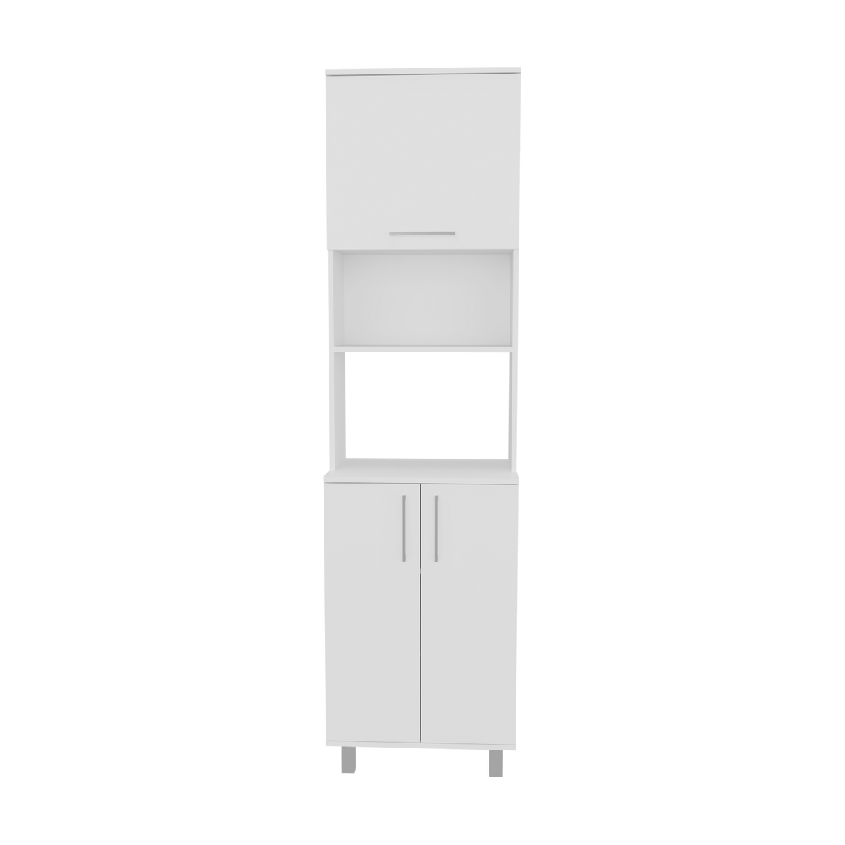 Alacena Bombona Blanco 55.2x204cm Con Dos Puertas - ALACENAS Y MUEBLES MICROONDAS | Bylmo
