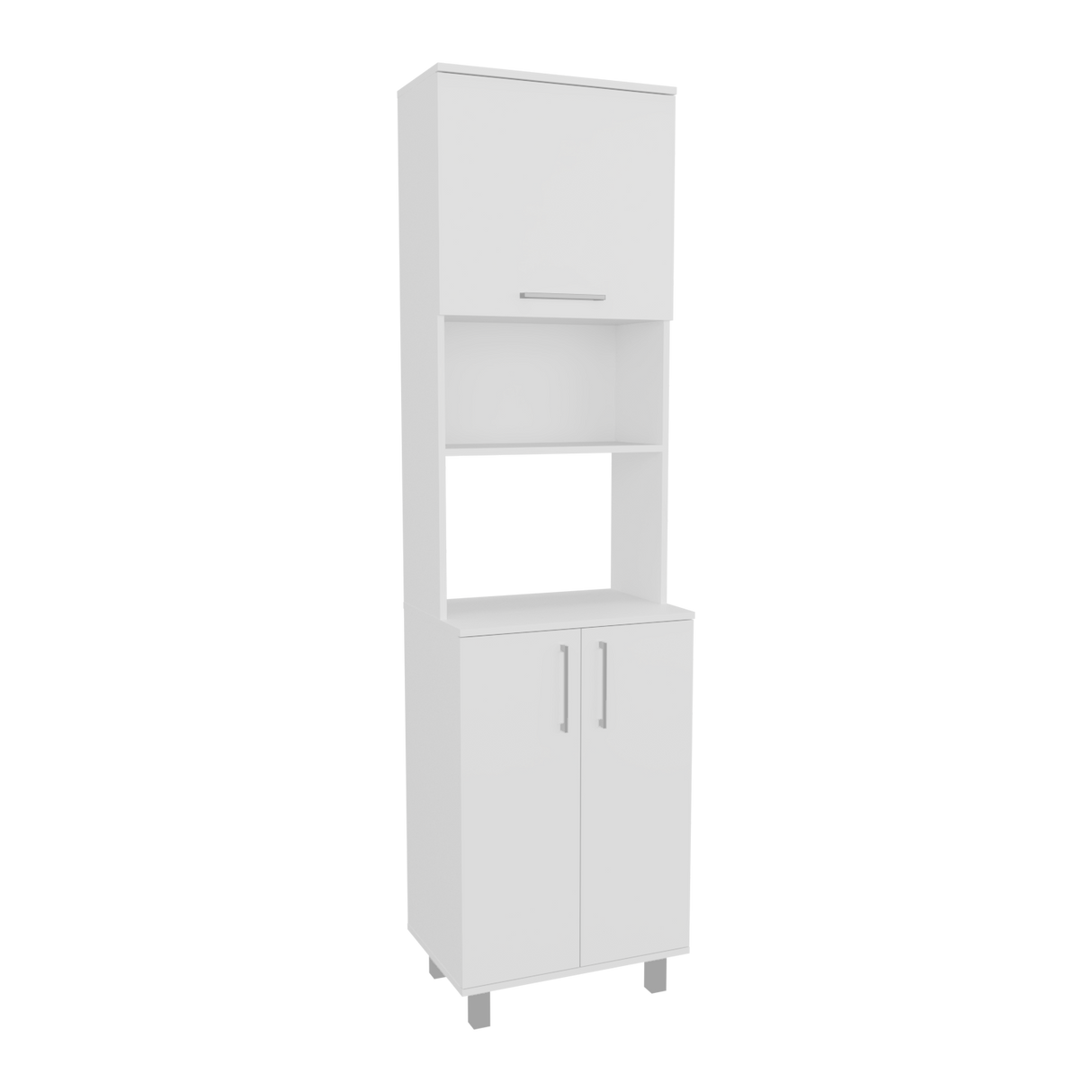 Alacena Bombona Blanco 55.2x204cm Con Dos Puertas - ALACENAS Y MUEBLES MICROONDAS | Bylmo
