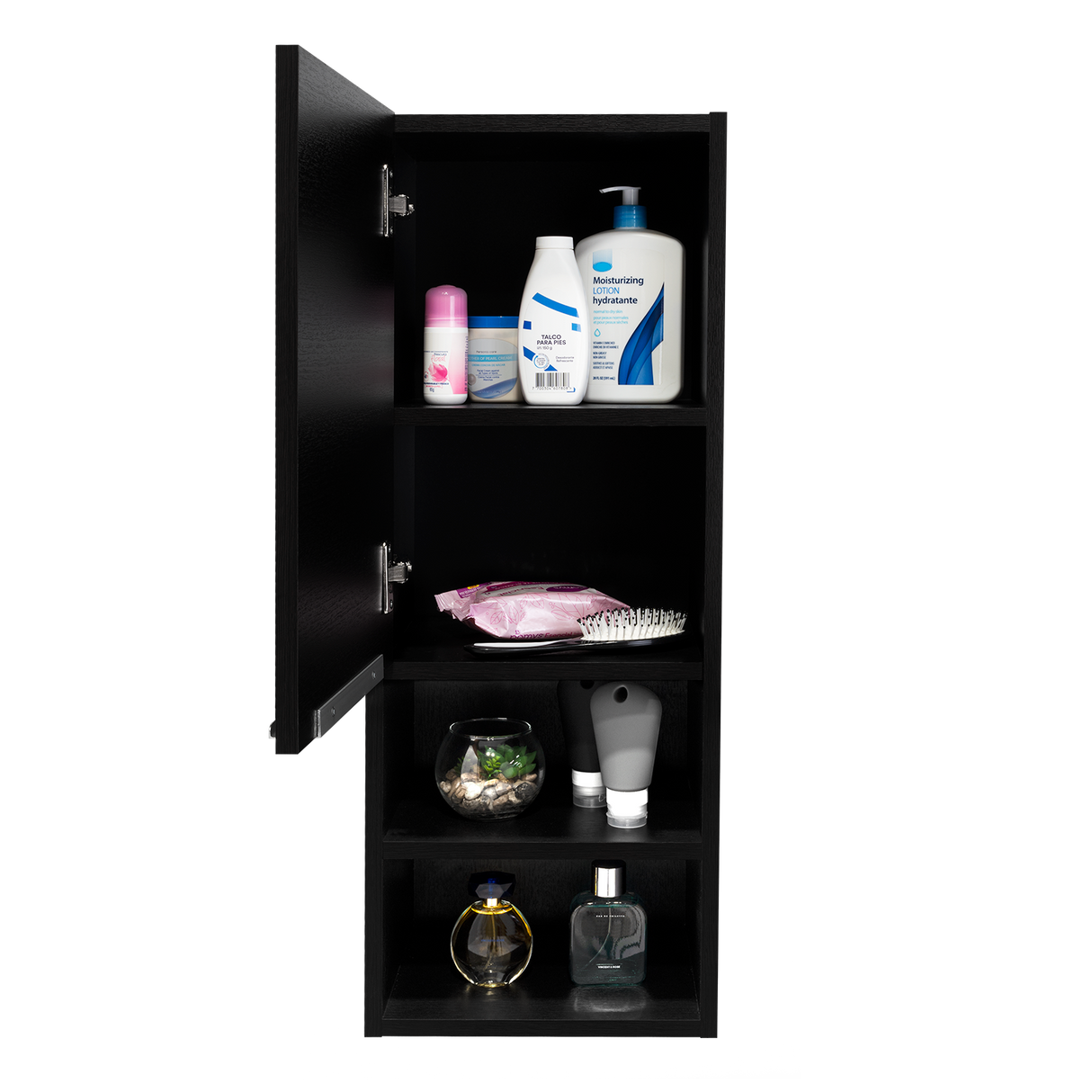 Gabinete de Baño Rectangular Mila Wengue 30x81.7cm Con Tres Entrepaños - GABINETES DE BANHO | Bylmo