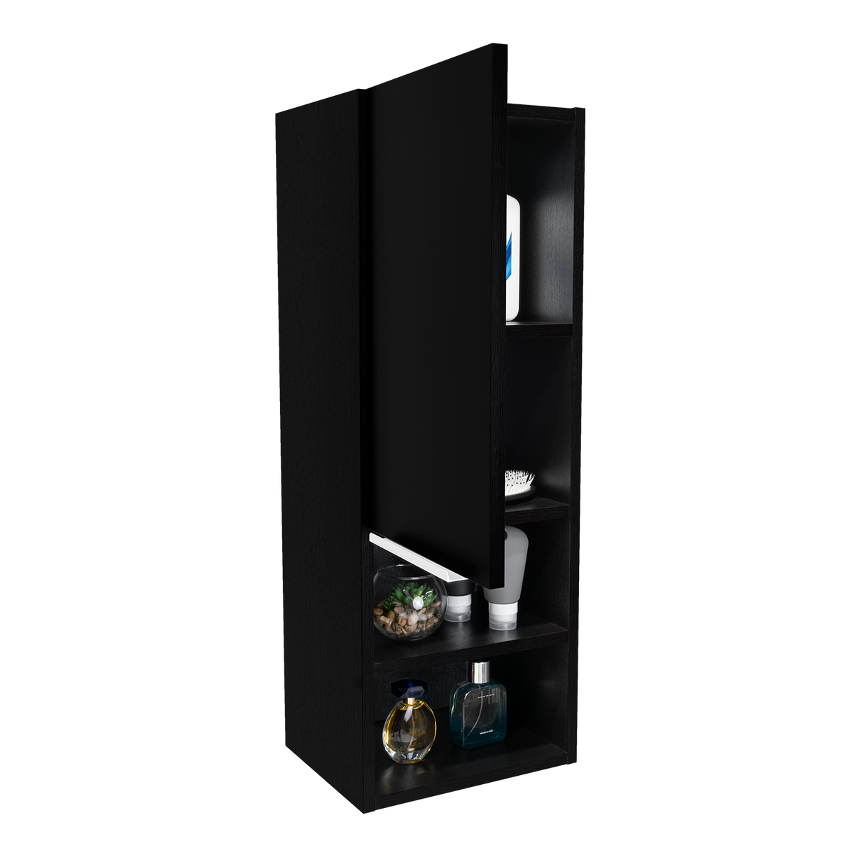 Gabinete de Baño Rectangular Mila Wengue 30x81.7cm Con Tres Entrepaños - GABINETES DE BANHO | Bylmo