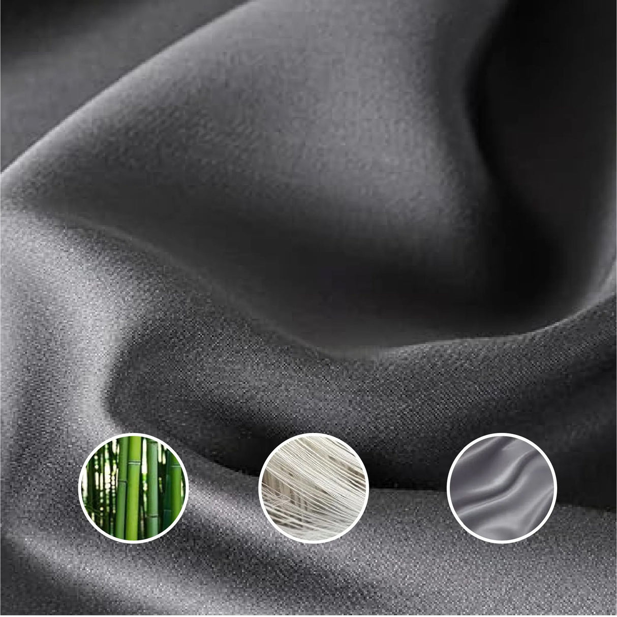 Sabana Bamboo Gris Oscuro 110x160cm Fondo Entero de 230 Hilos - SABANAS | Bylmo